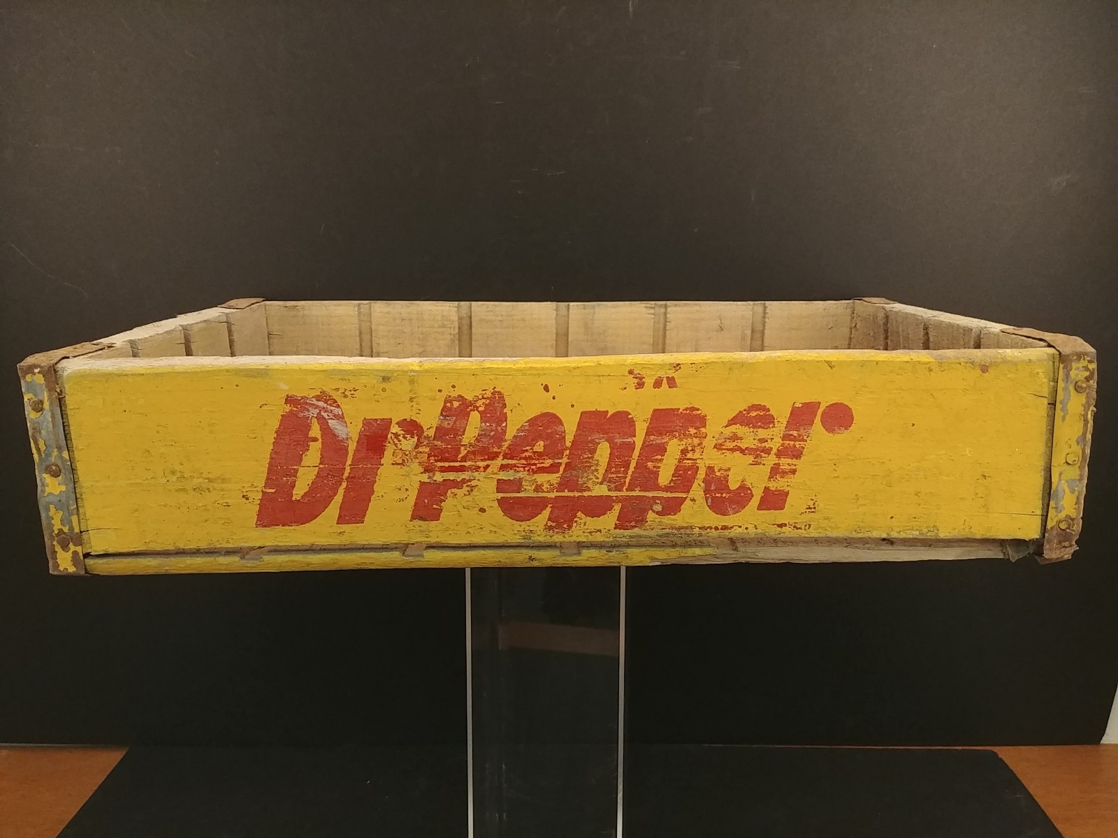 Vintage Dr. Pepper Wooden Wood Pop Soda Case Fremont Bottling Mission Co.