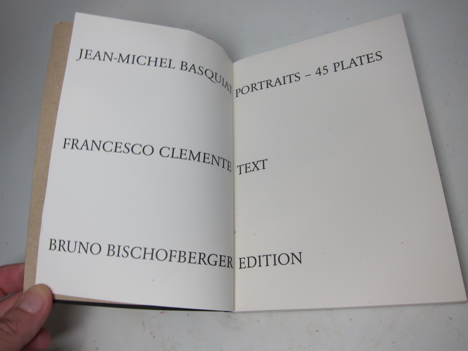 Jean-Michel Basquiat book Portraits 45 plates, Rare Swiss gallery edition