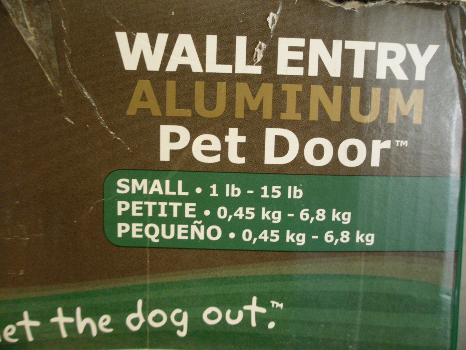 Telescoping Aluminum Wall Entry Pet Door Small Pets Safe Home New