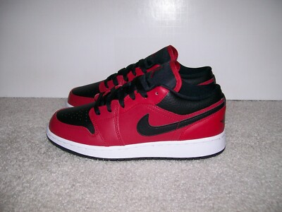 NEW SZ 4Y &6Y Nike Air Jordan 1 GS Low Reverse Bred 553560-605 Chicago UNC Mocha