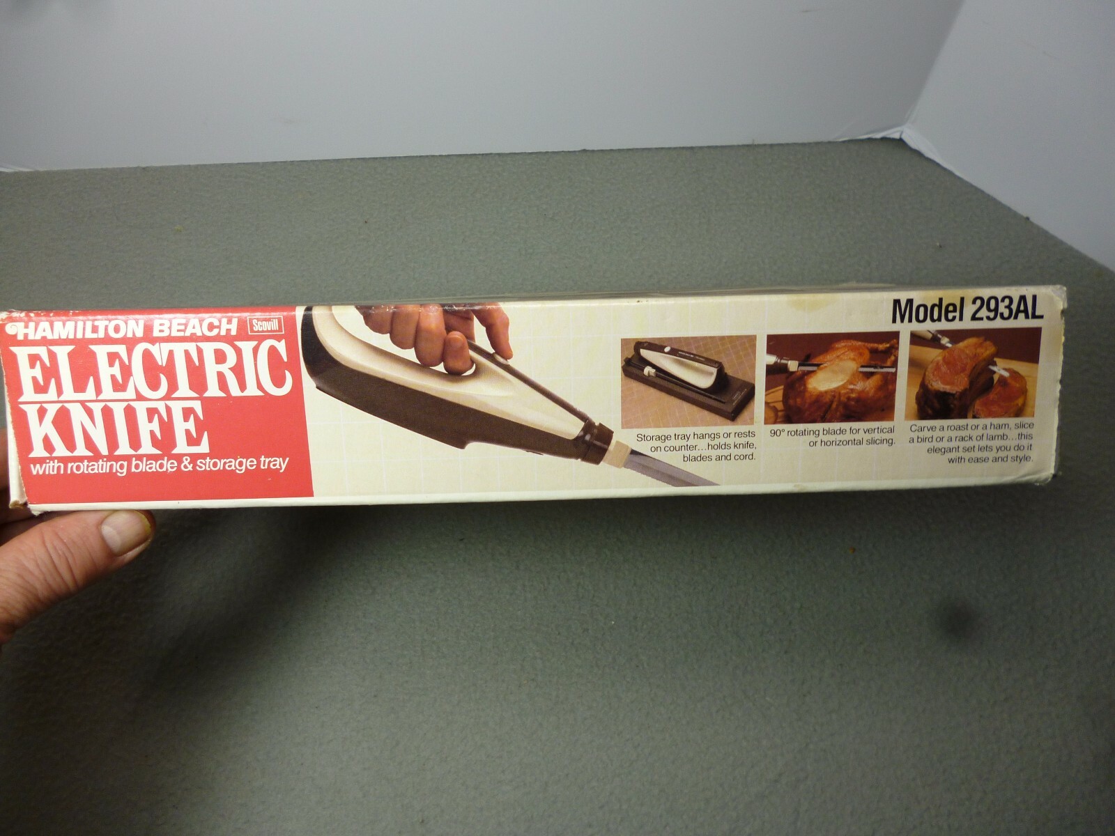 VINTAGE HAMILTON BEACH 293 AL ELECTRIC KNIFE . MINT IN BOX.COMPLETE w/ MANUALS