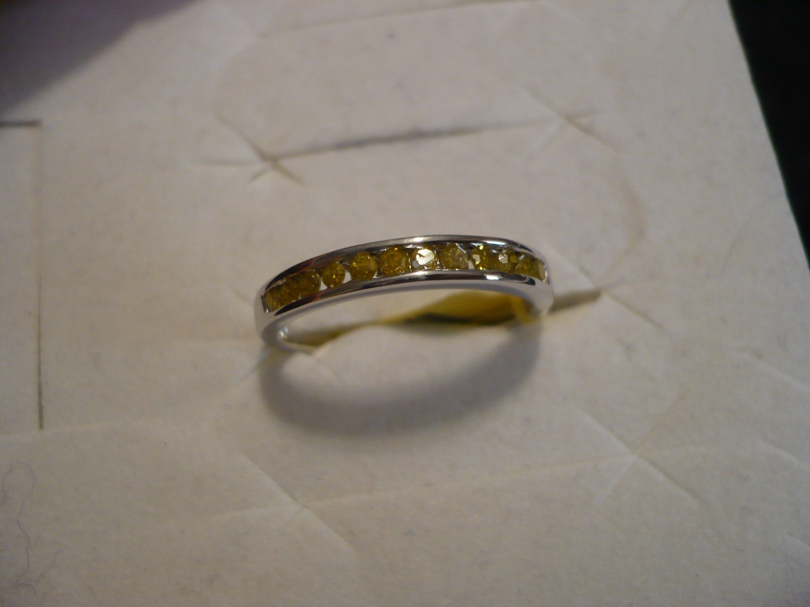 Yellow Diamond Skinny Band  Sz.7 12 diamonds .25tcw MSRP$599.00