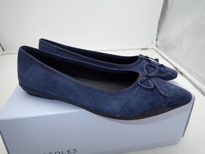 Aerosoles Women's Dumas Ballet Flat, Navy Suede, size 5.5