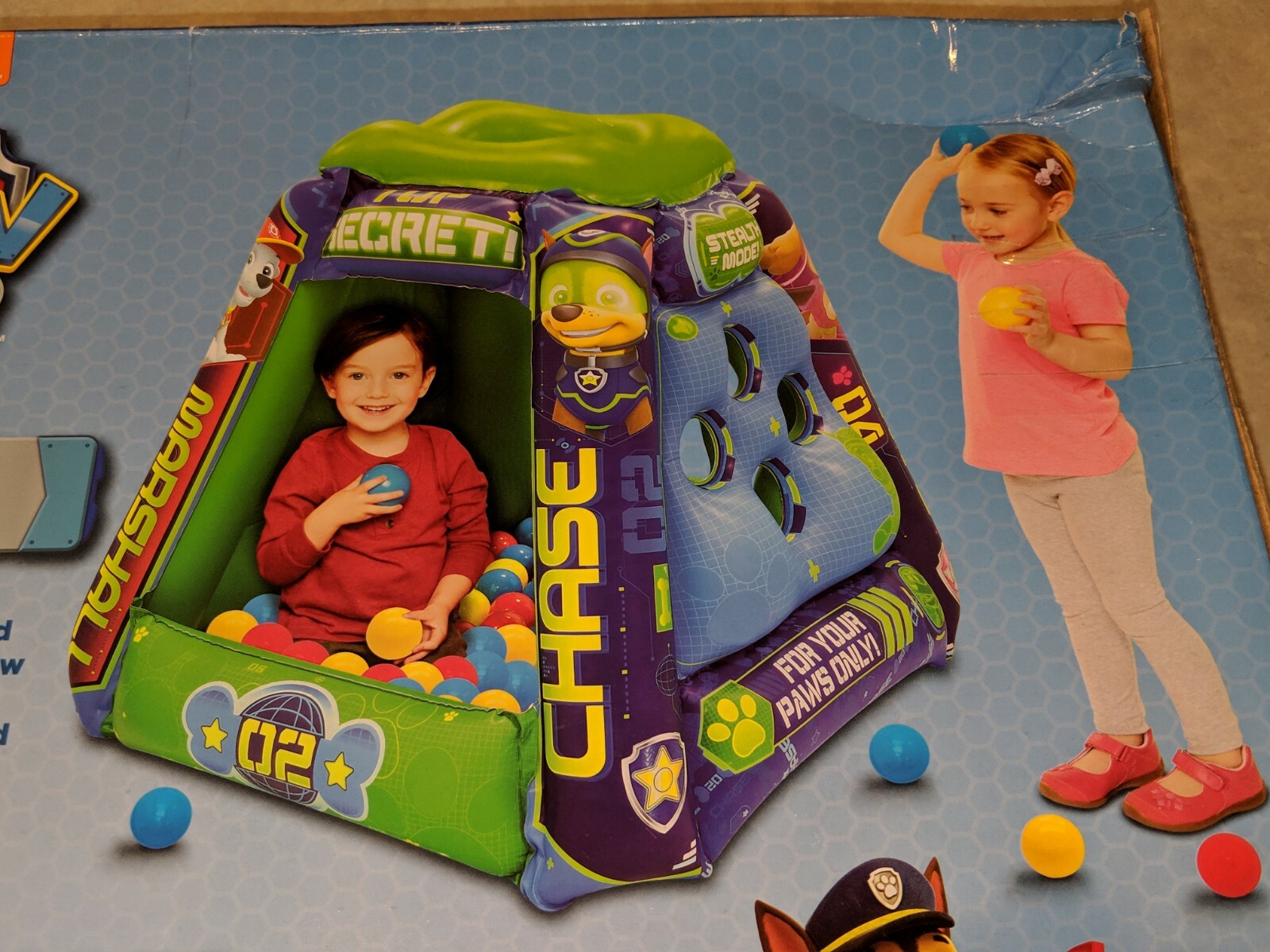 *NEW/SEALED* PAW PATROL Code Paw Playland Inflatable Playhouse w/ Ball-Toss Roof