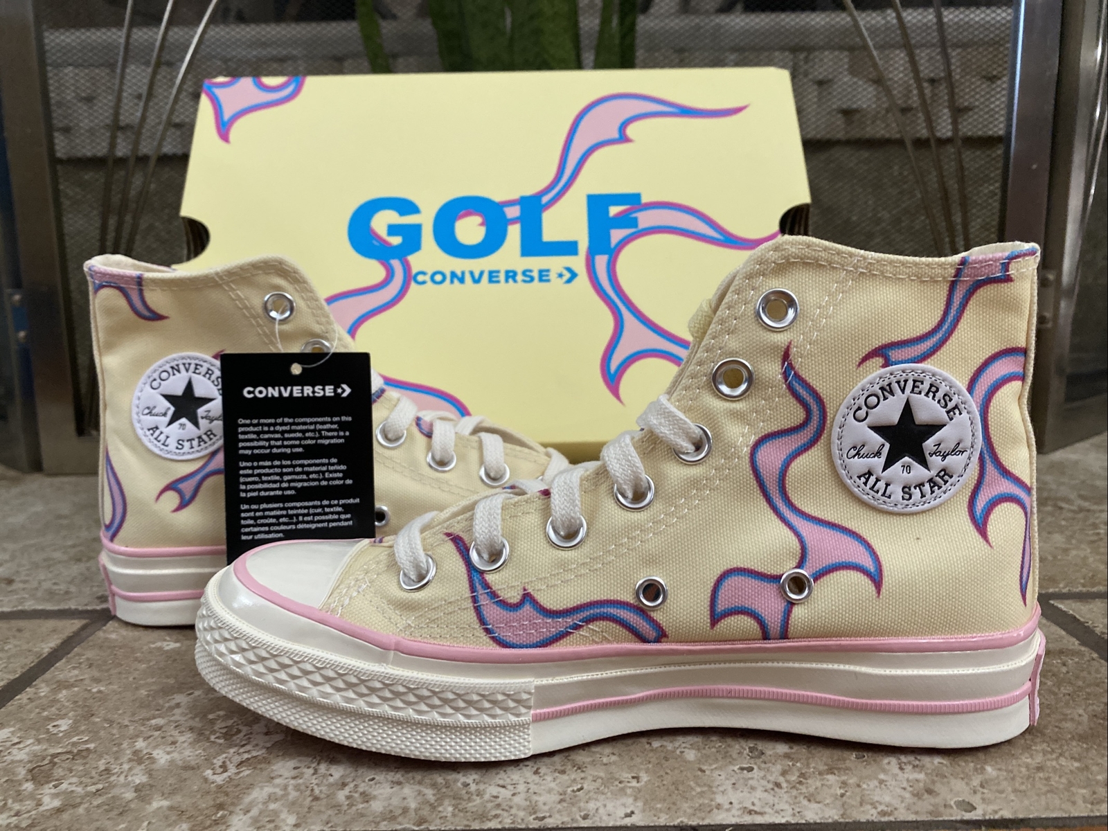 Converse x Golf Chuck Taylor 70 Golf Le Fleur Yellow Flame Size 5 M, Size 7  W: купить с доставкой из США, цена 25 322 руб - (354014420181)