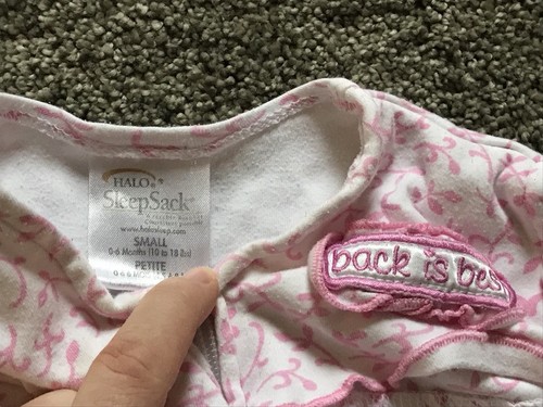 Halo Sleep Sack Wearable Blanket Pink Girl Small Newborn 0 - 6 Months