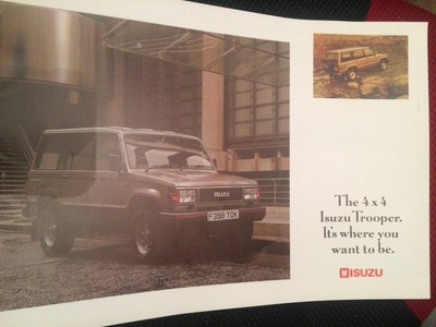 1992 Isuzu Trooper 20-page Original Car Sales Brochure 4x4 4wd