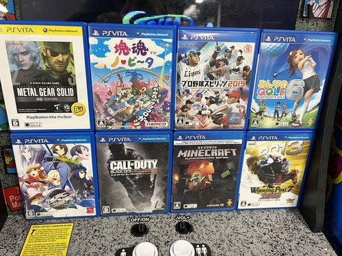 Lot of 8: PSVita Japanese Import Metal Gear, Minecraft, COD