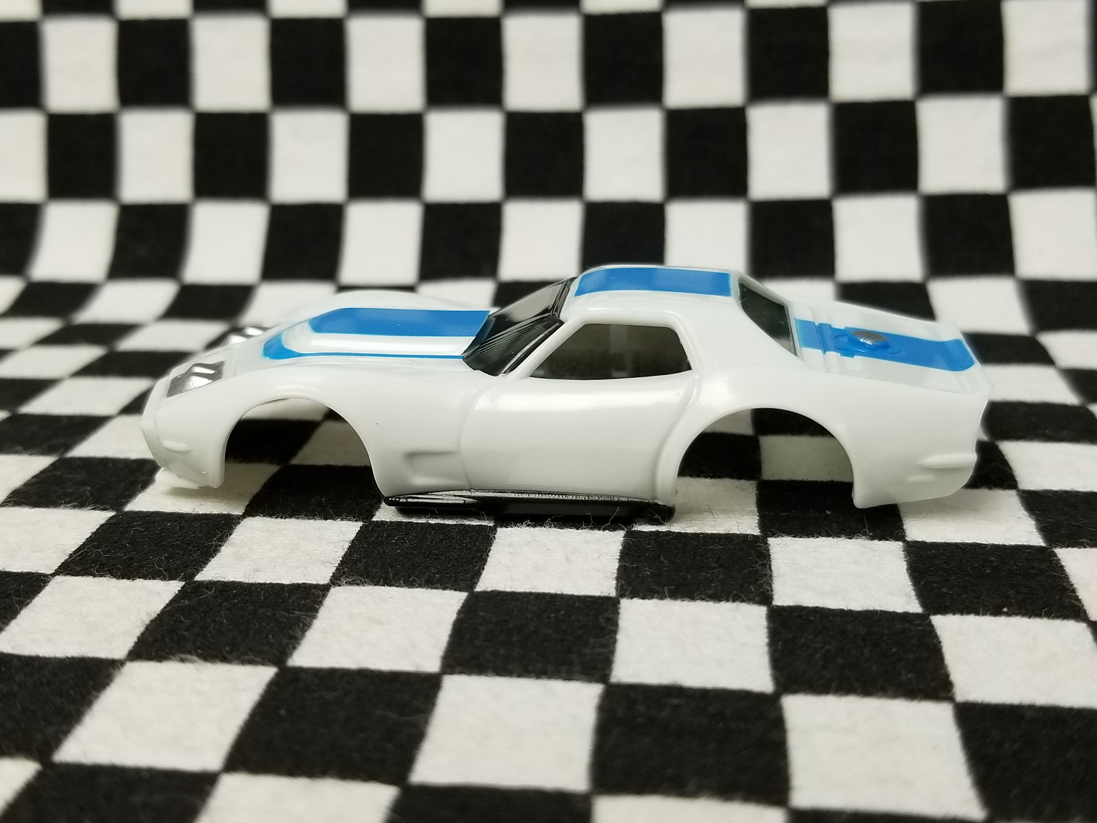 White and Blue AF Xtras A/P A Production Corvette - AFX, TOMY, Auto World