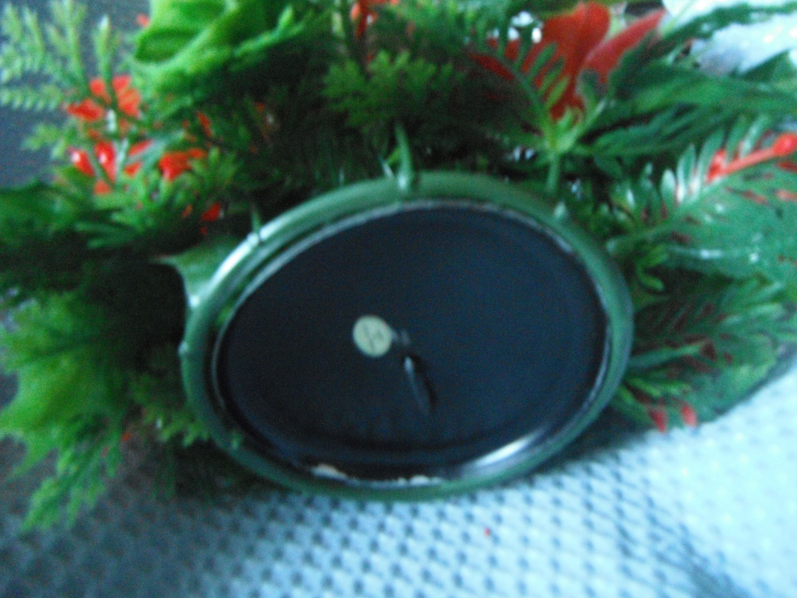 Vintage Christmas 3 Votive Cup Candle Holder Poinsettia Centerpiece