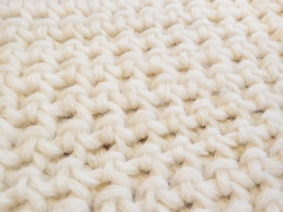 Vintage Double Knitted Wool blanket throw Stroller size 42