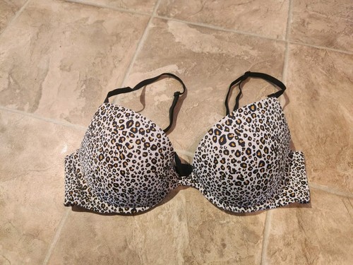 Victoria's Secret Leopard Print Padded Bra RN54867 Size 34C