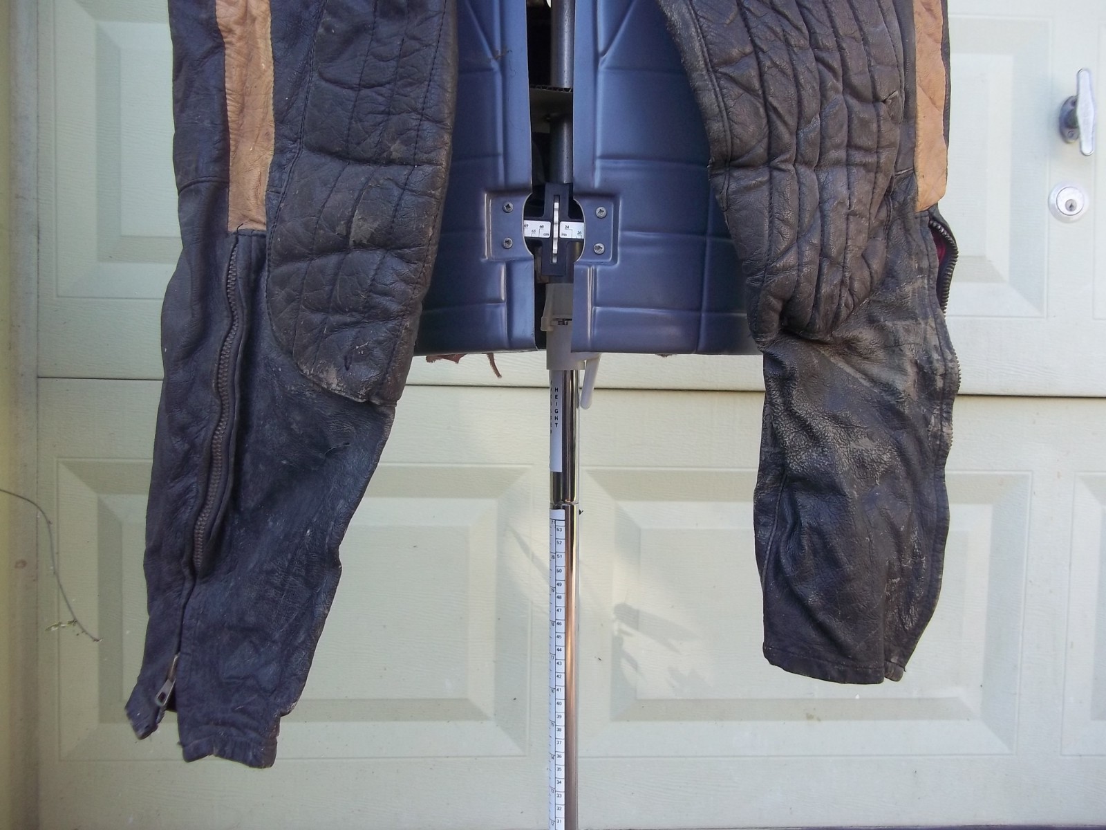 Vtg Broderna Halvarsson Sweden Leather Motorcycle Racing Trousers Pants Sz 