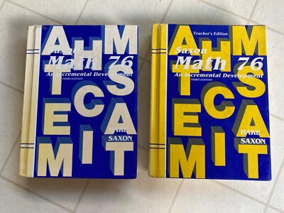 Saxon Math 76 and Teacher's Edition set free shipping 