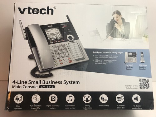 Vtech CM18445 Main Console-4-Line Expandable Small Business System NIOB