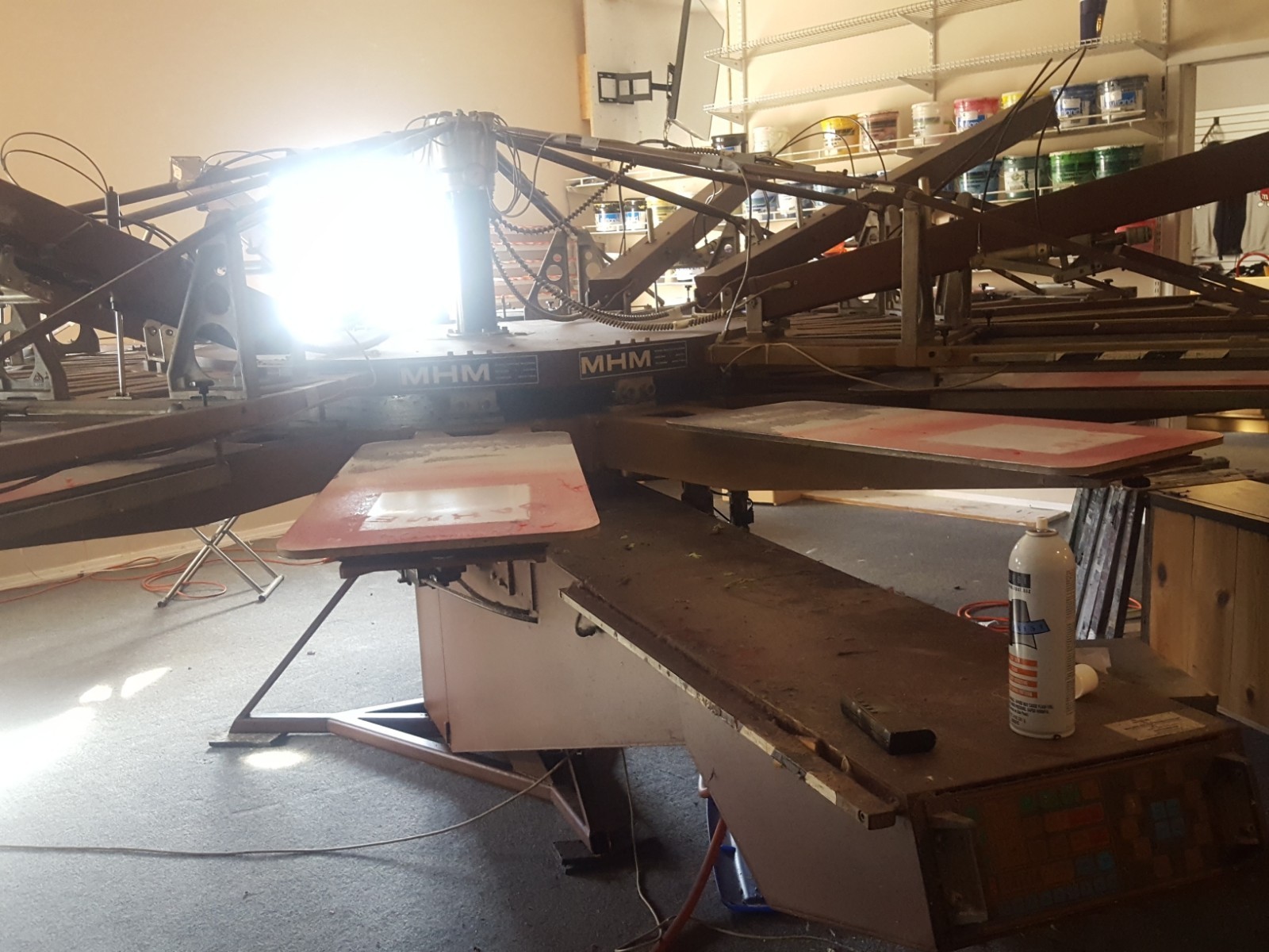 Automatic Screen Printing Press and gas dryer