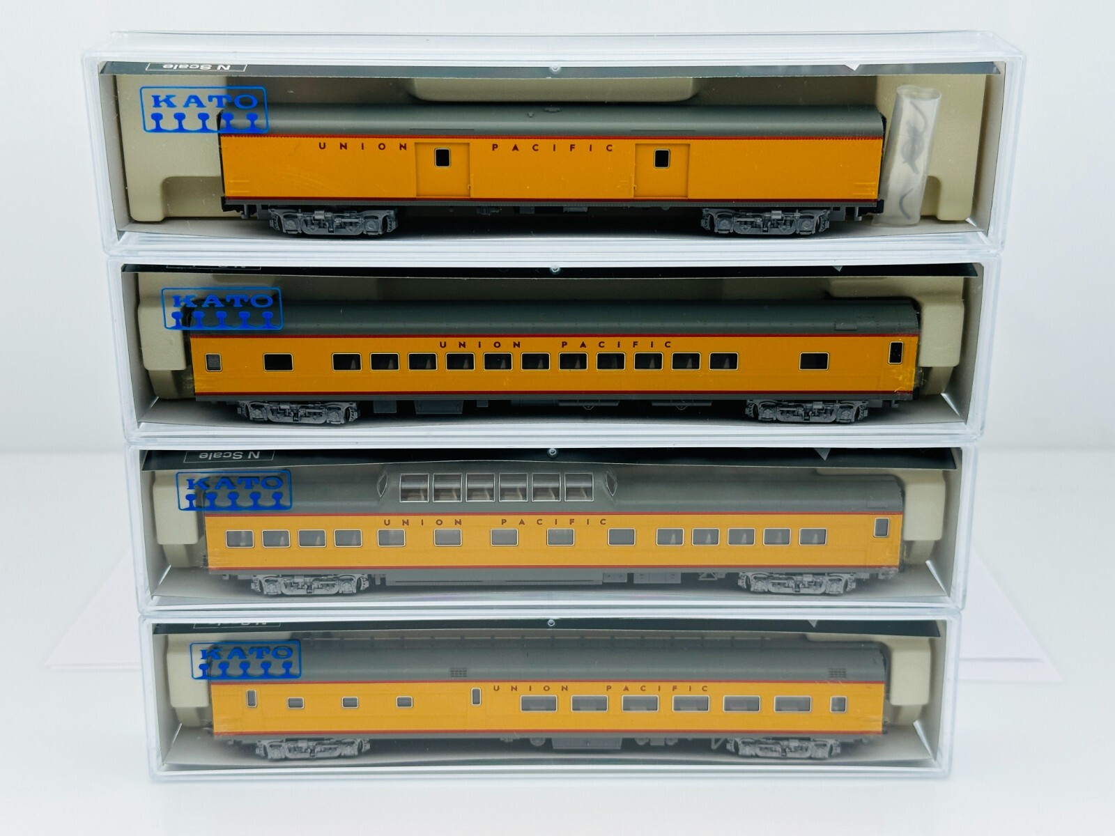 KATO N Scale Train SMOOTHSIDE PASSENGER CAR Set A - UNION PACIFIC #106-1054