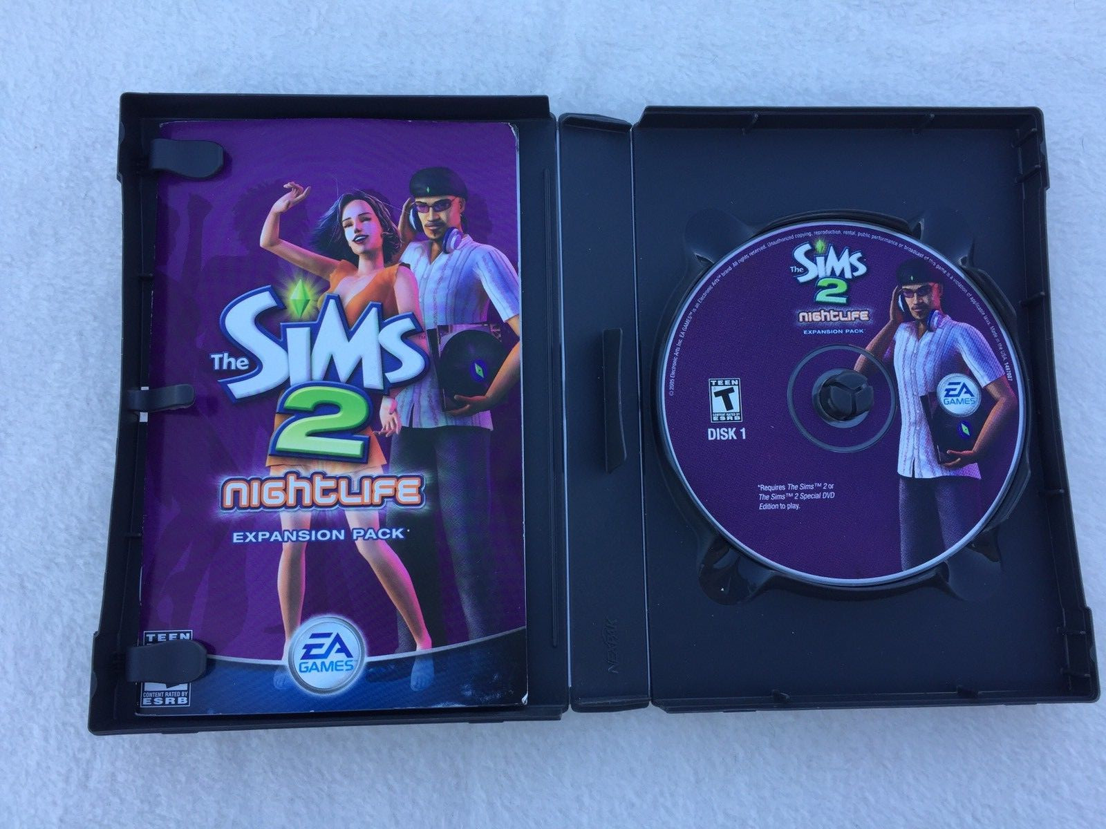 The Sims 2 Nightlife Night Life Expansion Pack 2 CD PC Video Game Rated T Teen