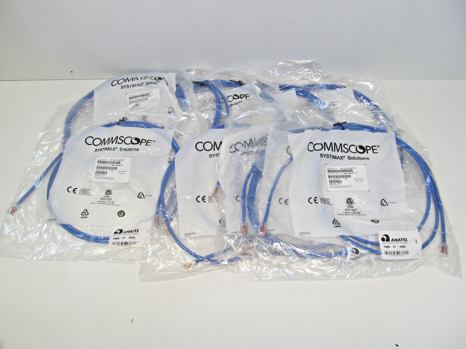 lot of 10) MODULAR PATCH CABLE ANATEL COMMSCOPE CPC3312