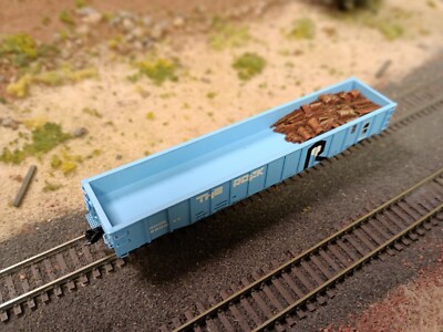 Hay Brothers N Scale Low Flood Coal Load – Fits Atlas & Trainman 90-Ton 3-Bay Hopper Cars – Painted Cast Resin