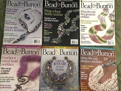Bead & Button Magazine Set of 6 Back Issues For 2003 Dec 10th Anniversary Issue