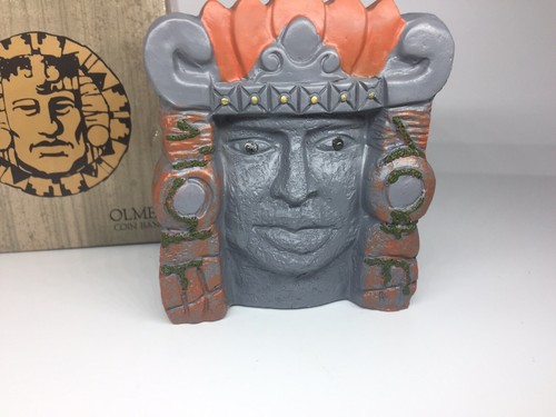 Nickelodeon Legends of the Hidden Temple Olmec Coin Bank -Non Light up