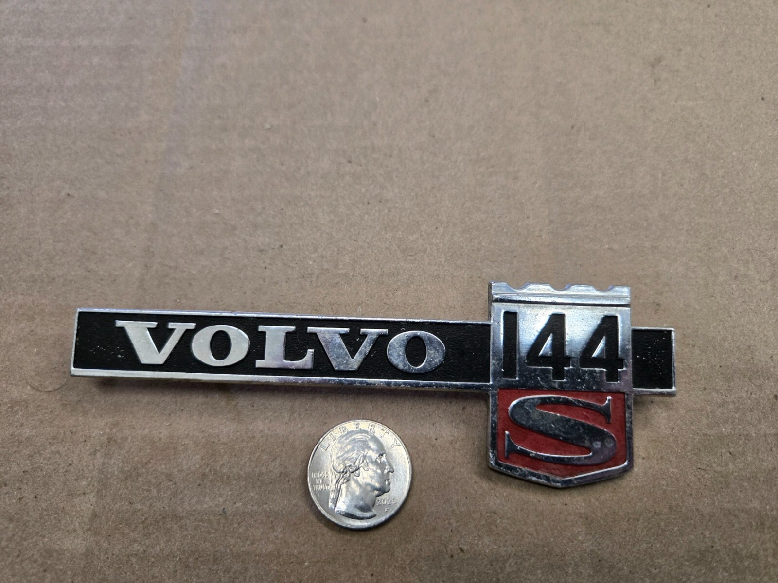Volvo OEM 1967-1972 144 S Front Fender Side Vintage Emblem