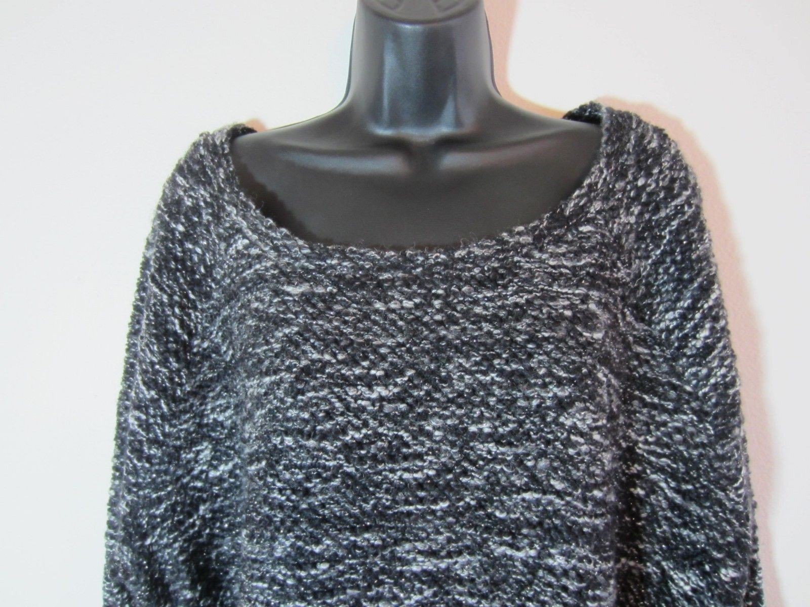 Jessica Simpson Maternity Sweater 1X Black Marl LS Long Sleeve Womens NEW k