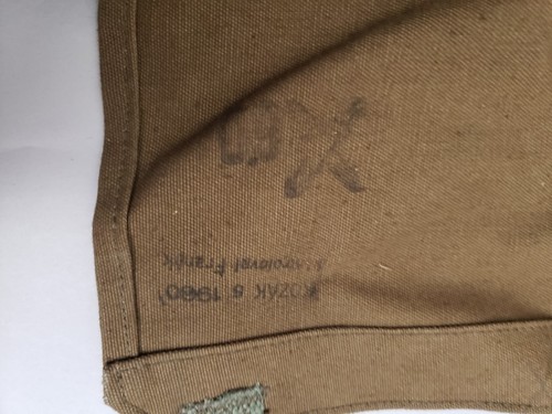 Vintage Czech Military Bread Bag Satchel Shoulder Bag Army Purse 1960s Dates