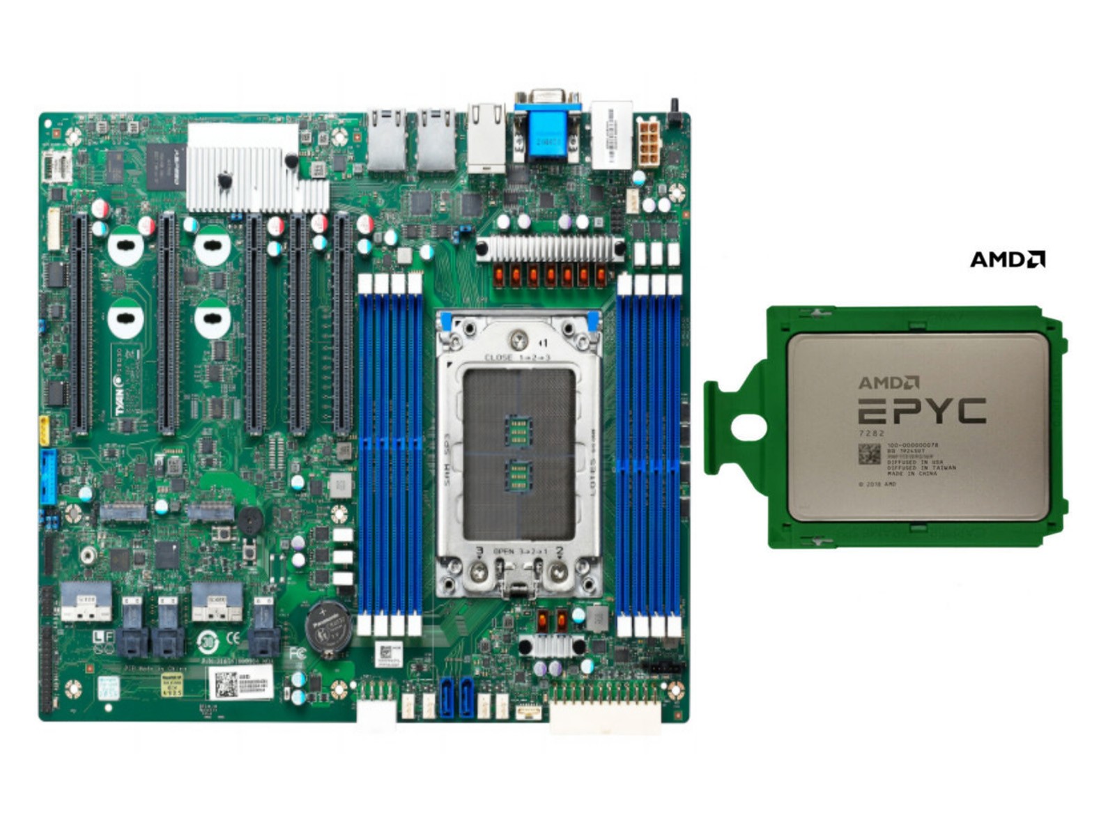 マザーボード EPYC7402P TYAN S8030GM2NE ECC32GB TYAN S8030 GM2NE SP3 Motherboard With AMD EPYC 7282 CPU 16 Cores