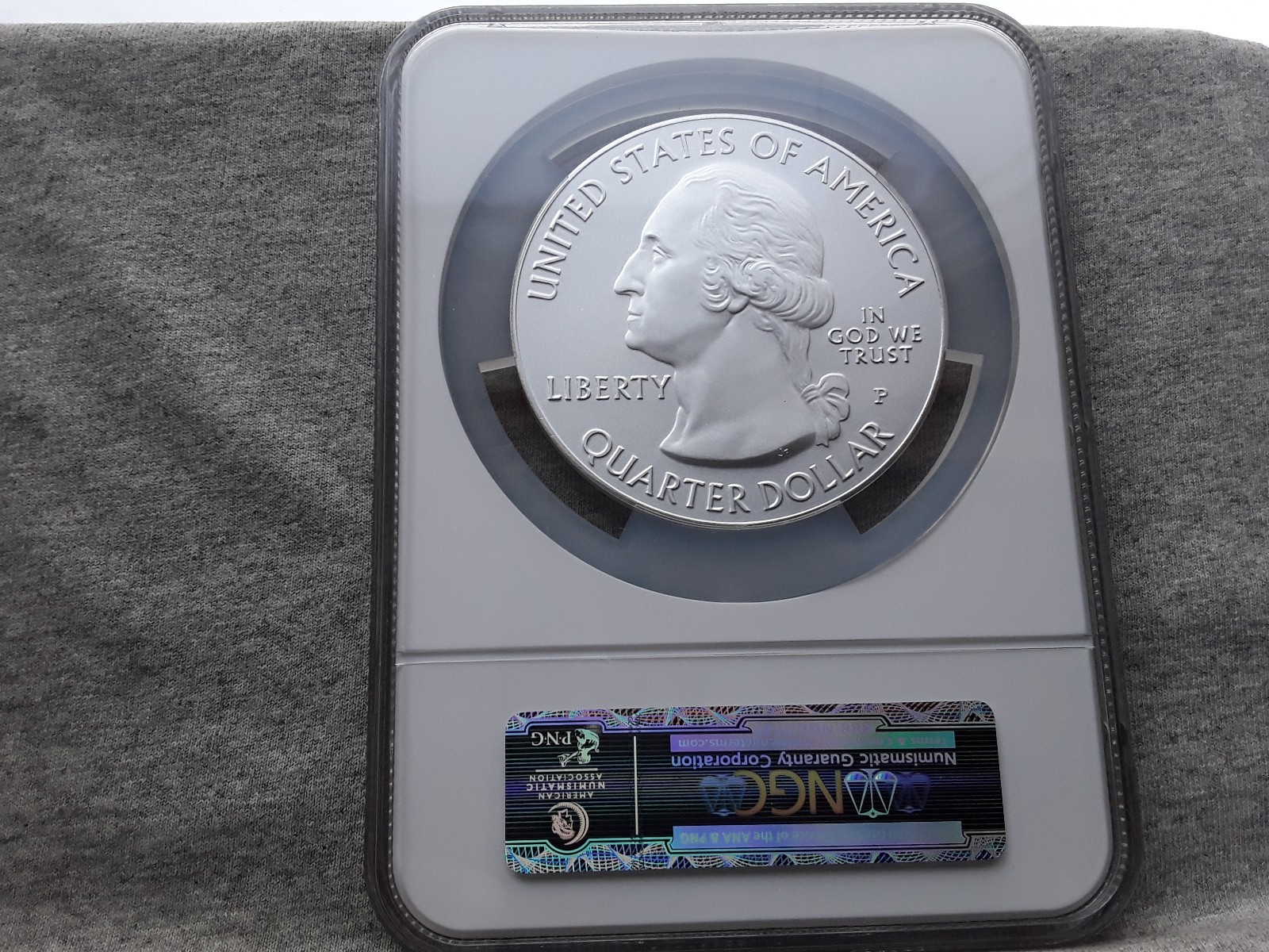 2015 P SARATOGA SP70 FIRST DAY ISSUE 5OZ SILVER NGC CERTIFIED