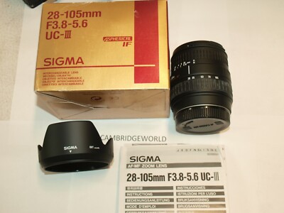 28-105mm F3.8-5.6 UC III Sigma aspherical NEW zoom lens for Sony Alpha minolta 
