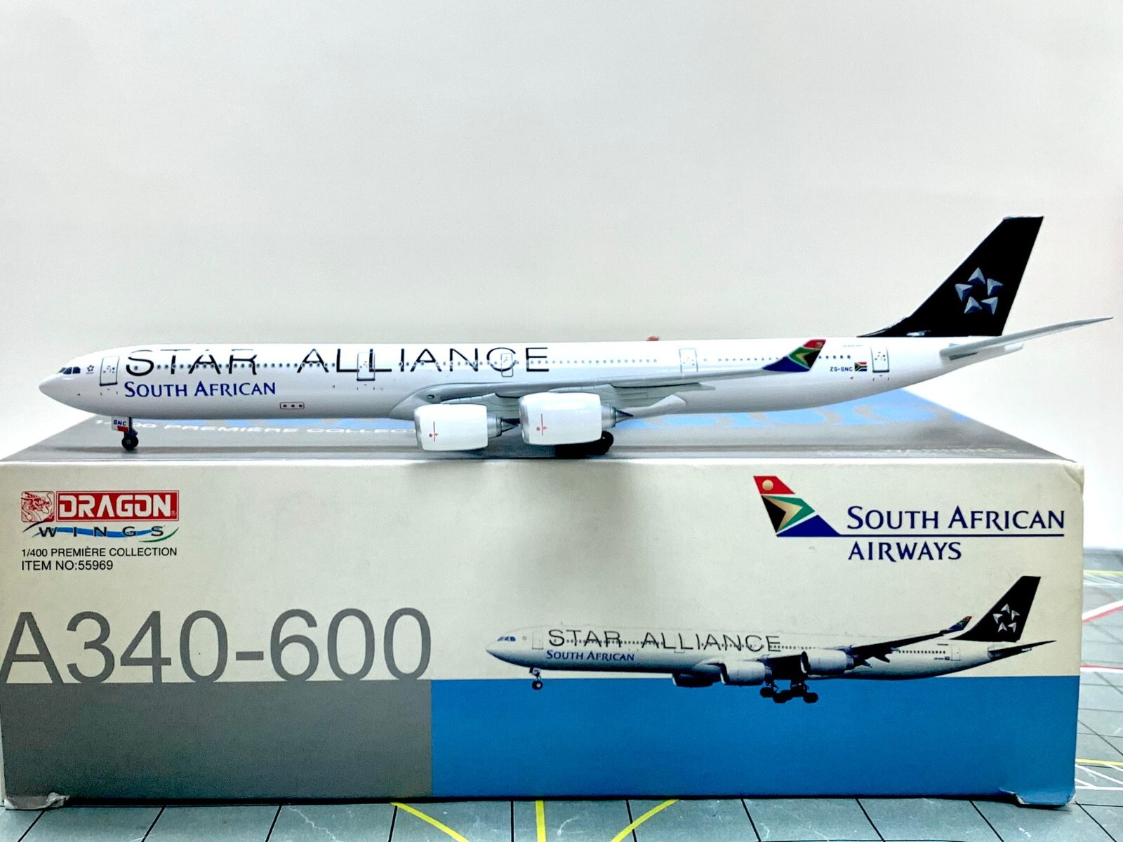 DRAGON WINGS エアバス A340-600 A340-600 1:400 Diecast Model - Dragon Models DM-56364