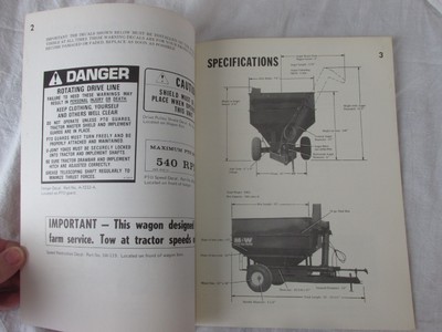 M & W Gear 300 CAC Little Red Wagon Grain Cart Instruction Manual Parts List