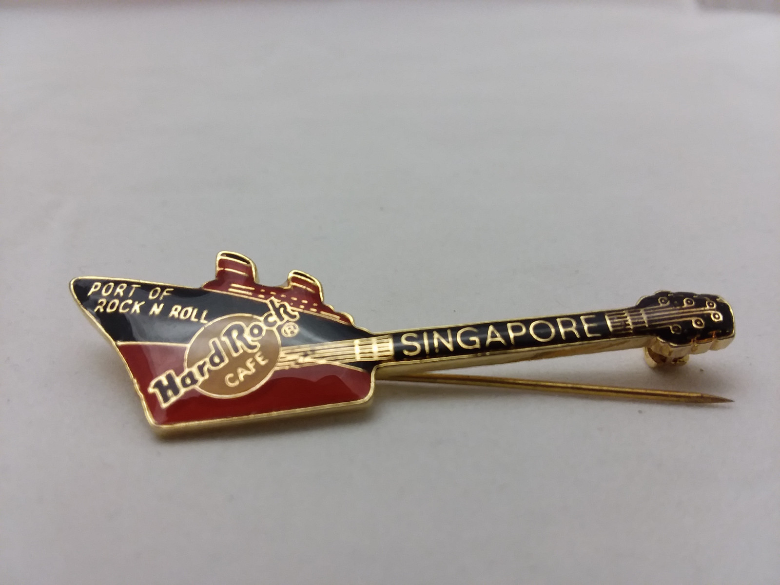 Hard Rock Cafe Singapore Port of Rock Cruise Ship Guitar Pin