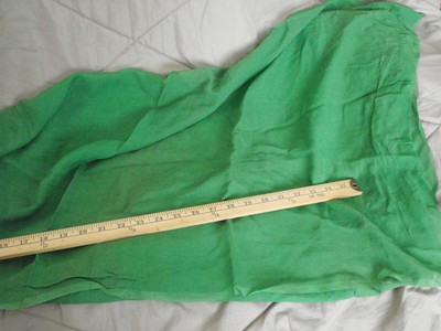 Vintage 50s Fabric Green Silk Chiffon Sheer 42