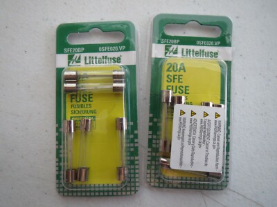 Littelfuse SFE20BP 20A SFE Glass Body Fuse - 2 Packs of 5