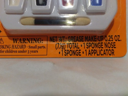 Clown Makeup Kit With Sponge Nose Halloween Set Applicator Grease Face Paint