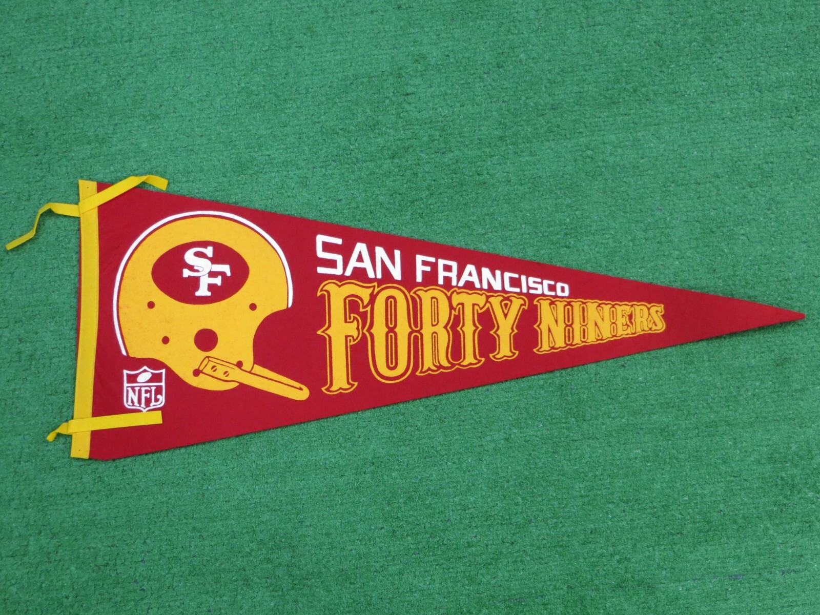 1960s FORTY NINERS ジャケット イエロー/レッド VTG Chalk Line NFL San Francisco Forty Niners 49ers Gold