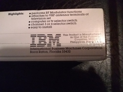 IBM PCjr Connector for TV New Old Stock Sealed