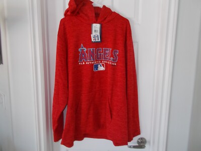 $104.99  Men's Majestic Los Angeles Angels Red Stadium Wear Team Logo Hoodie NWT