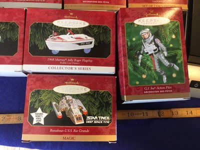 BIG LOT OF HALLMARK ORNAMENTS EXCELLENT IN BOX LUNCHBOX STAR TREK JOLLY ROGER