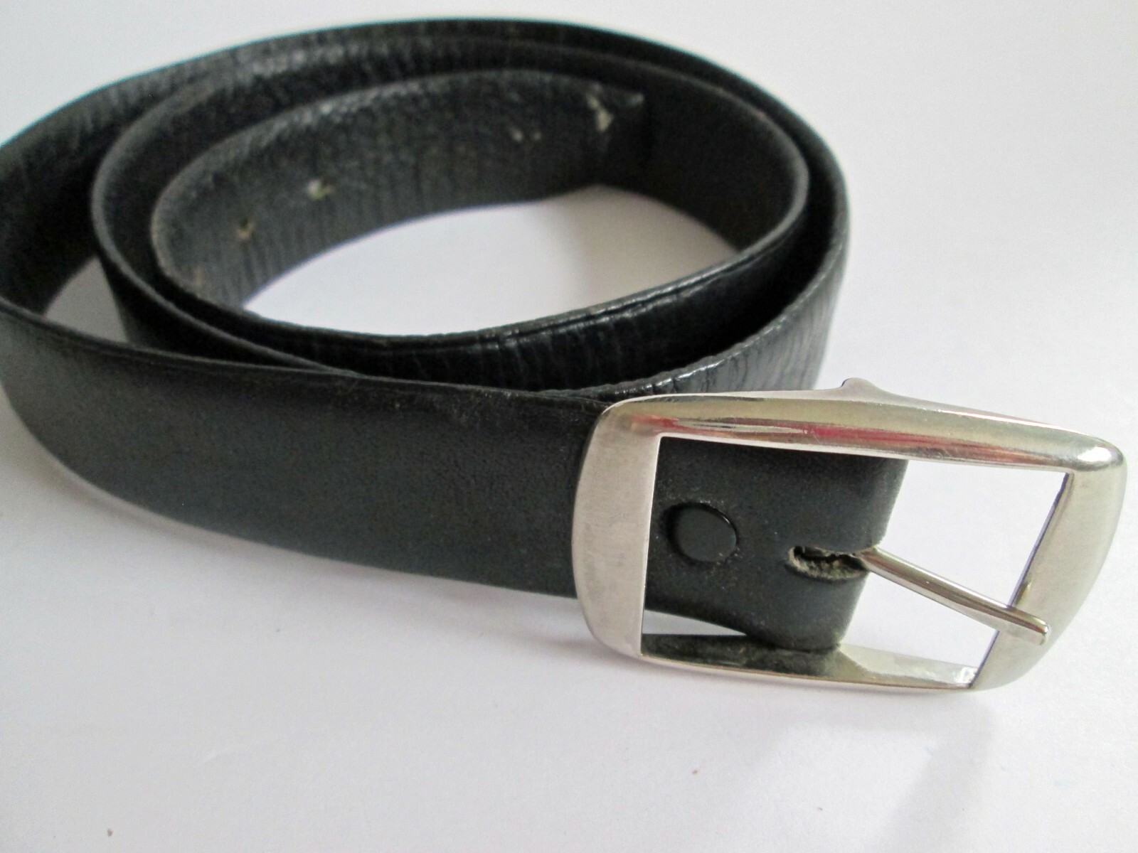 Men's Leather Belt 36 Genuine Leather Black Medium Single