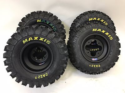 DWT A5 Black Wheels Rims Maxxis Razr 2 Tires Front/Rear XC