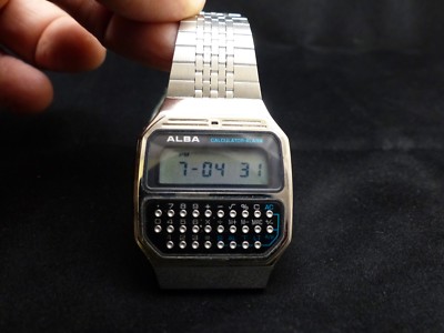NOS VINTAGE ALBA (by SEIKO pulsar ) CALCULATOR ALARM WATCH