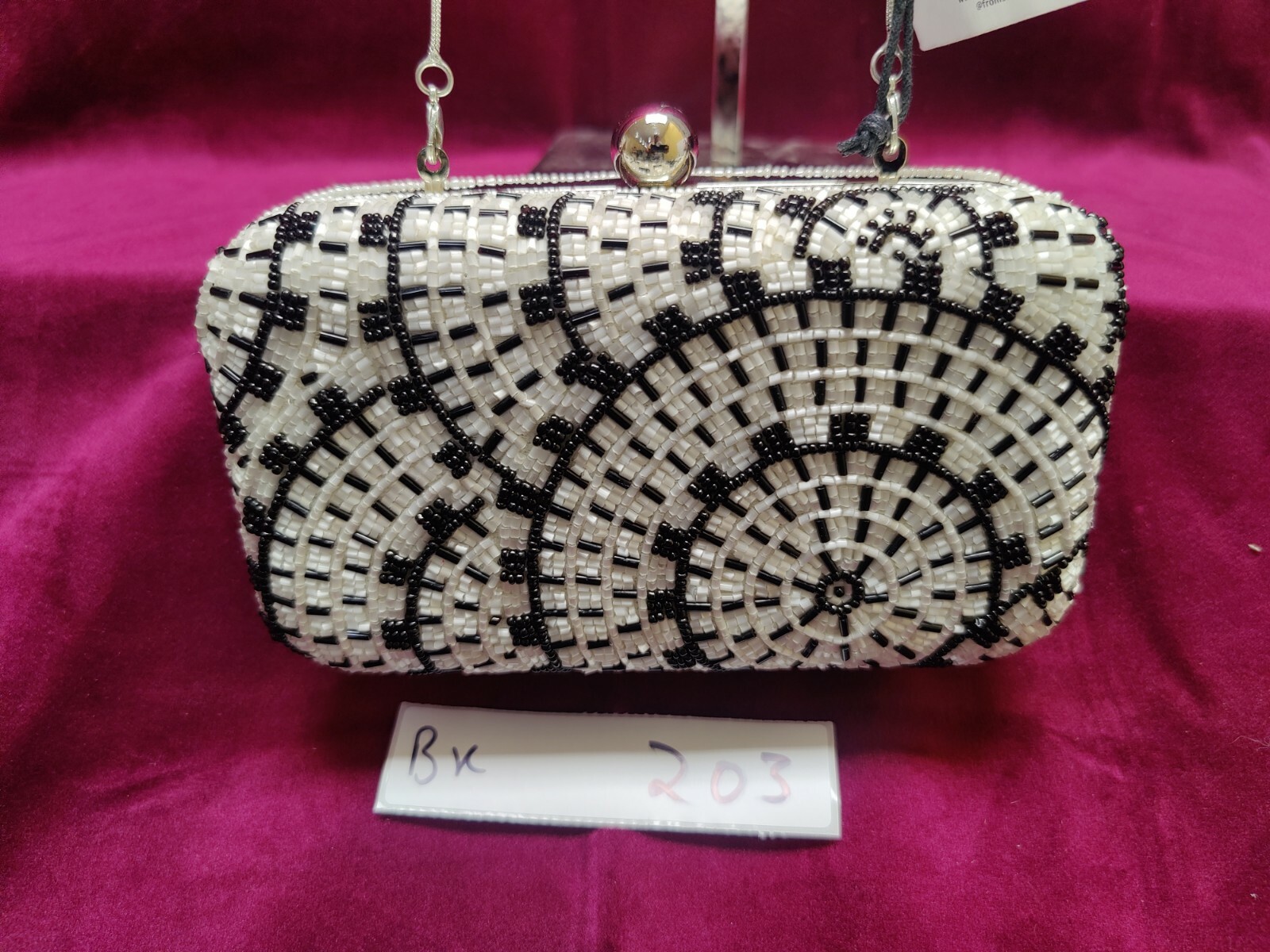 From St. Xavier Women's White Sequined Chain Strap