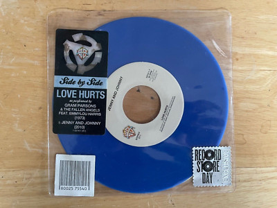 GRAM PARSONS/JENNY & JOHNNY - LOVE HURTS 7'' 2011 RSD BLUE VINYL LTD. EDITION NEW