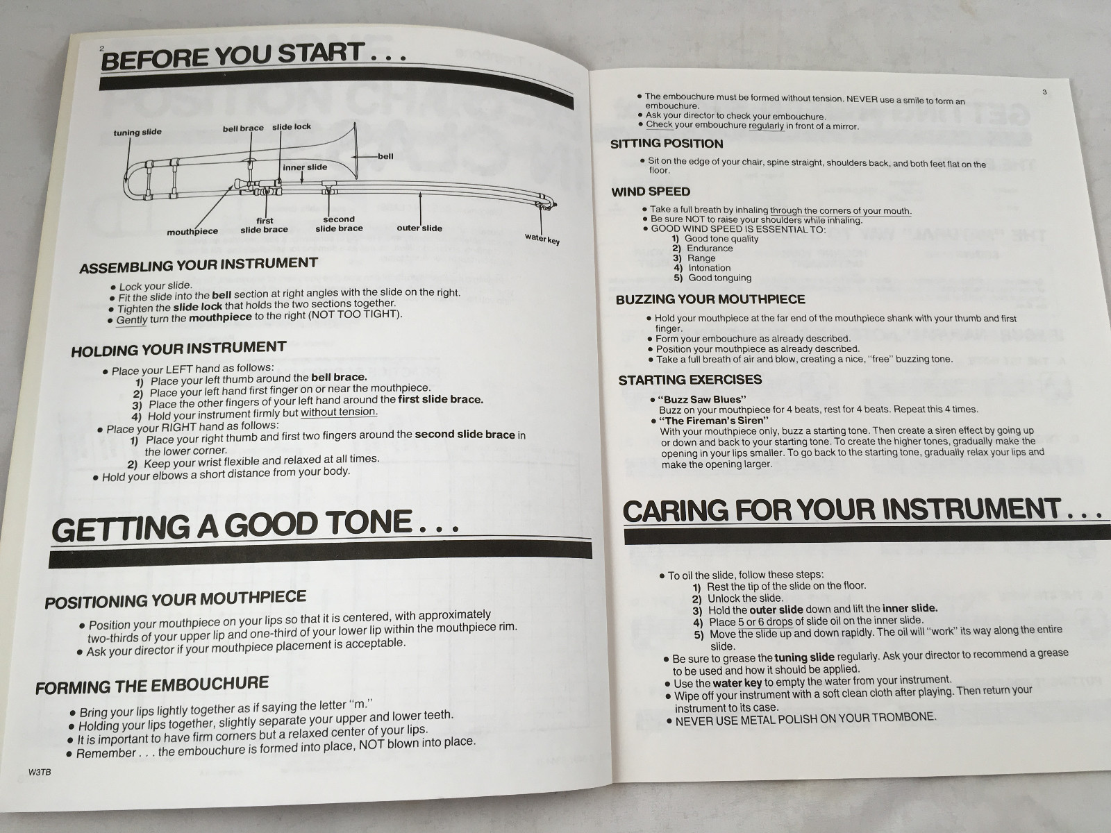 Best in Class. Trombone Lesson Books. New Old Stock. Comprehensive Music Method