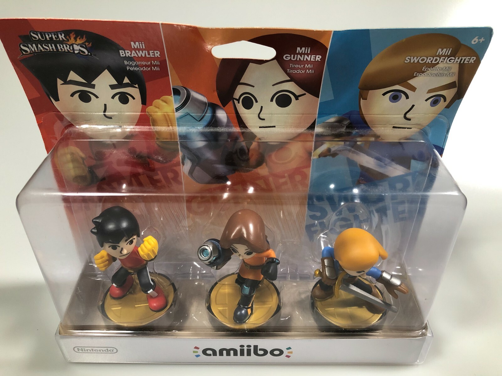 Nintendo Mii Brawler, Gunner, Swordfighter amiibo Super
