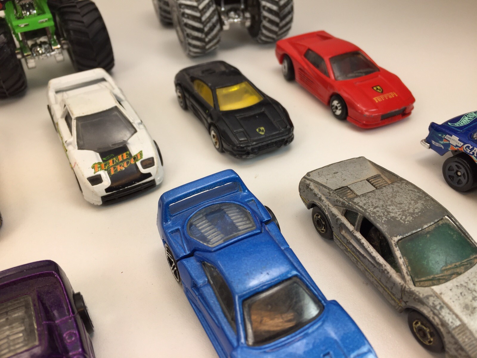 Hot Wheels Monster Trucks and Ferraris.